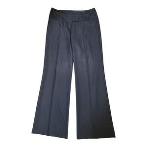 INC International Concepts Black Subtly Striped Wide-Leg Pants - Size 8